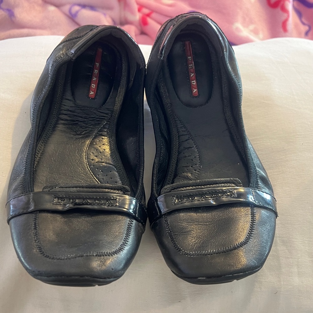 Prada  Black Leather Loafers - Picture 8 of 8